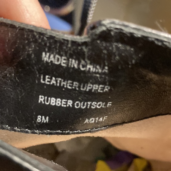 Michael Kors short black leather western boots size 8 med nice - Picture 6 of 9